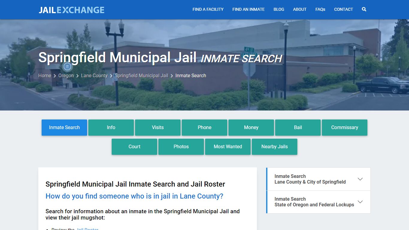 Springfield Municipal Jail Inmate Search - Jail Exchange
